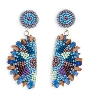 Myra Bag Boho Beaded Statement Earrings New
